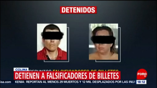 Foto: Falsificadores Billetes Detenidos Tecomán Colima 24 Octubre 2019