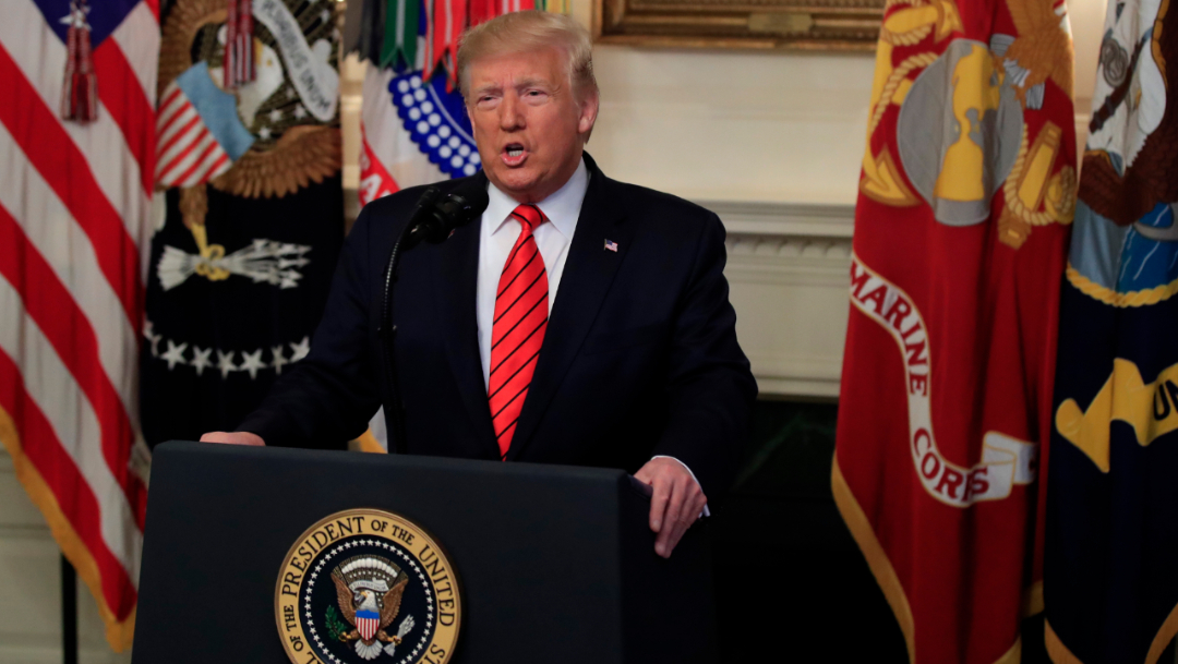 Foto: El presidente de Estados Unidos, Donald Trump, anuncia la muerte del líder del Estado Islámico, Al Bagdadi, 27 octubre 2019