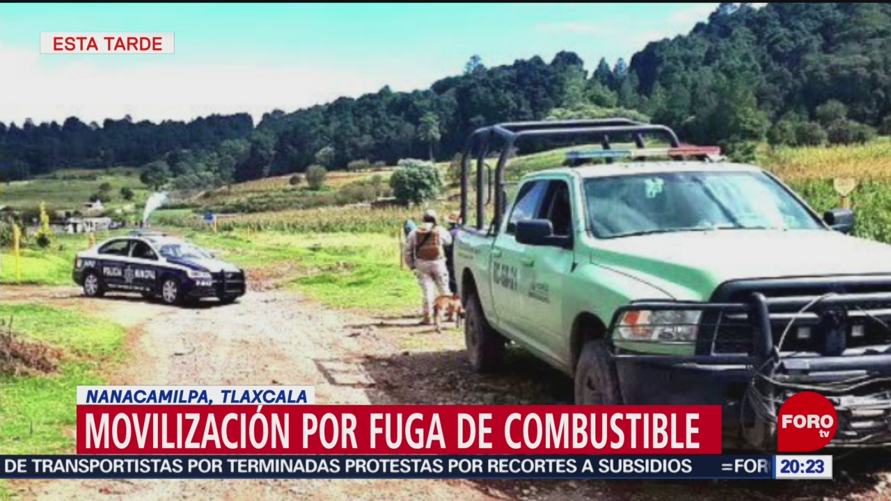 FOTO: Fuga de combustible en Nanacamilpa, en Tlaxcala, 5 octubre 2019