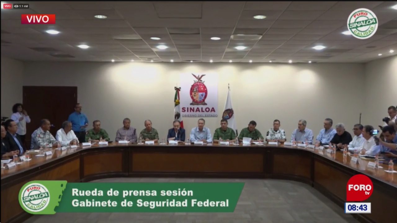 Gabinete de seguridad presenta informe sobre hechos en Sinaloa