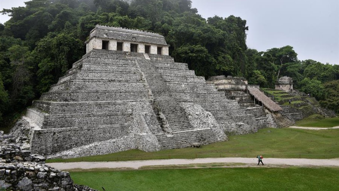 Foto: Este proceso de rescate cultural, permitirá generar un catálogo y difusión de los monumentos históricos del sitio arqueológico de Palenque, el 15 de octubre de 2019 (EFE) 