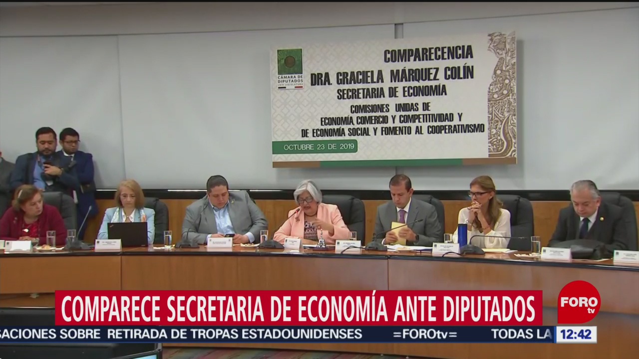 Graciela Márquez, secretaria de Economía, comparece ante diputados