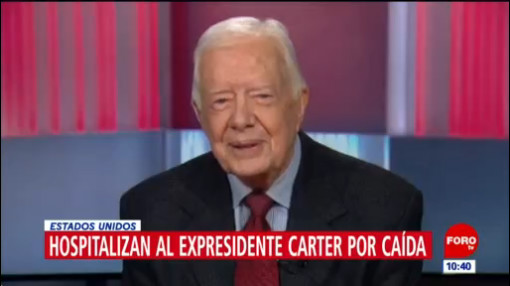 Hospitalizan al expresidente de EU Jimmy Carter
