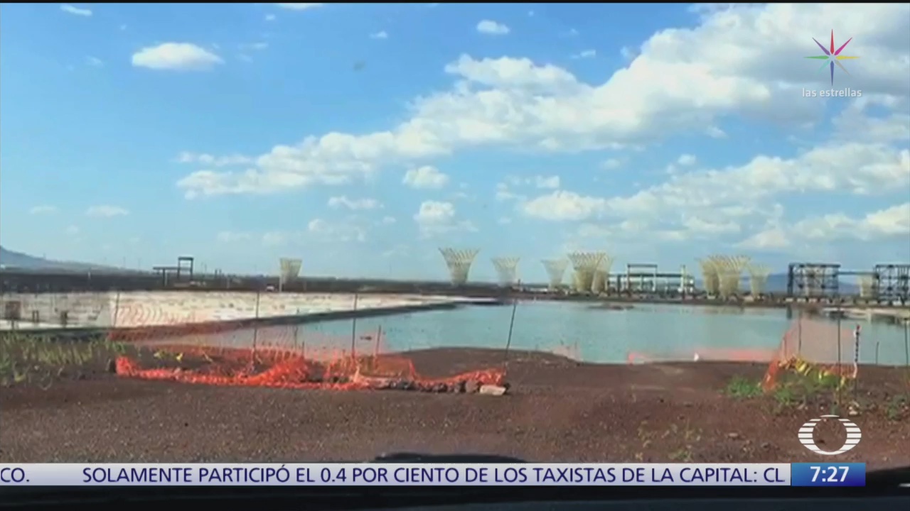 Imágenes exclusivas sobre inundación en construcción de aeropuerto de Texcoco