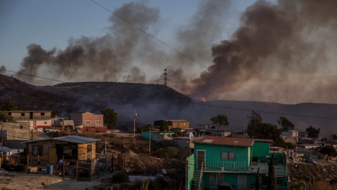 Foto: Incendios en Baja California, 26 octubre 2019