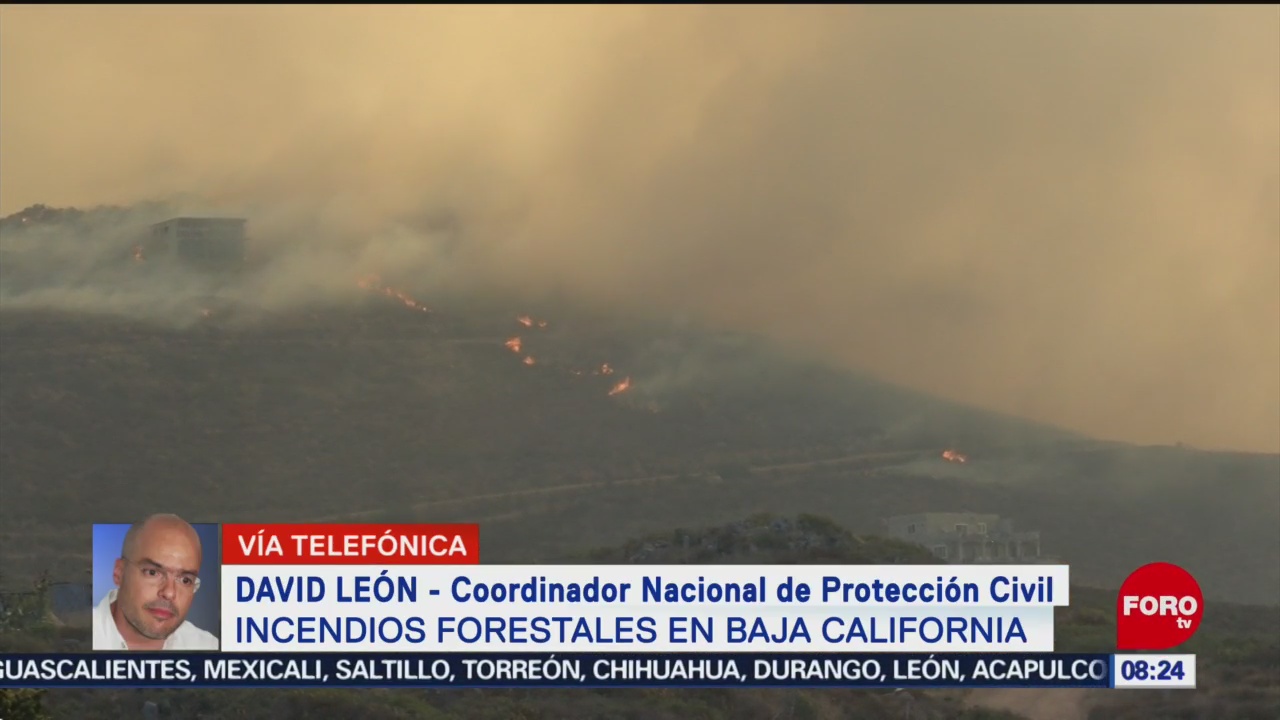 FOTO: Incendios han afectado 14 mil hectáreas en Baja California, 26 octubre 2019