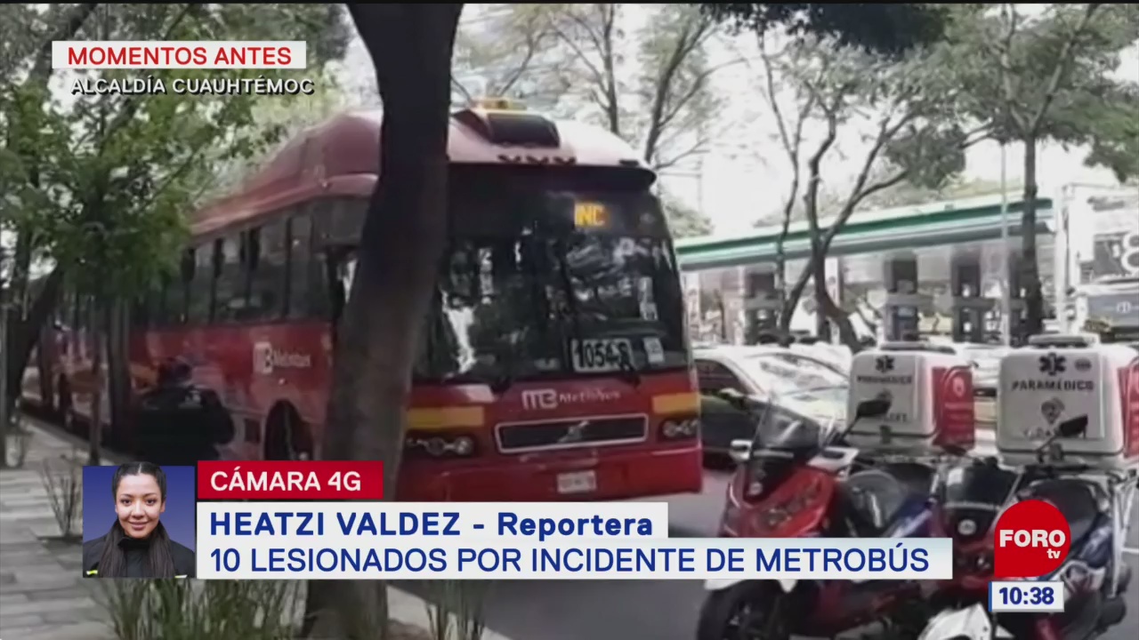Incidente en el Metrobús deja diez lesionados