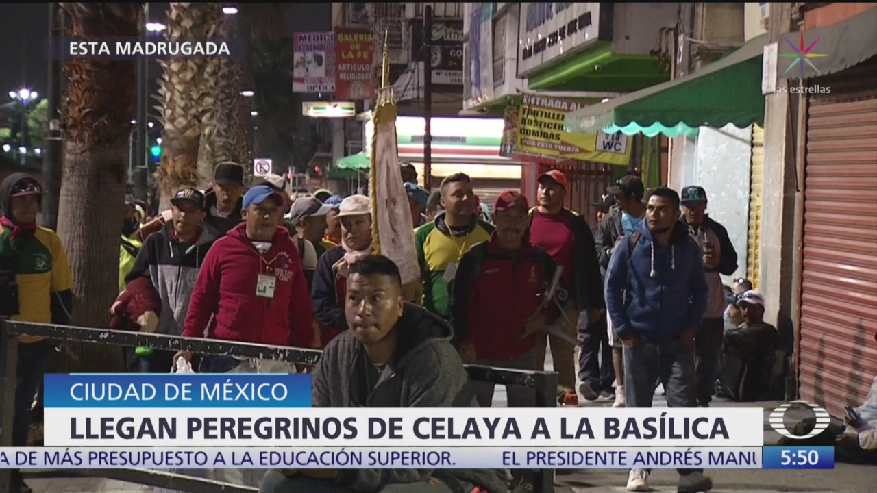 Llegan peregrinos de Celaya a la Basílica de Guadalupe