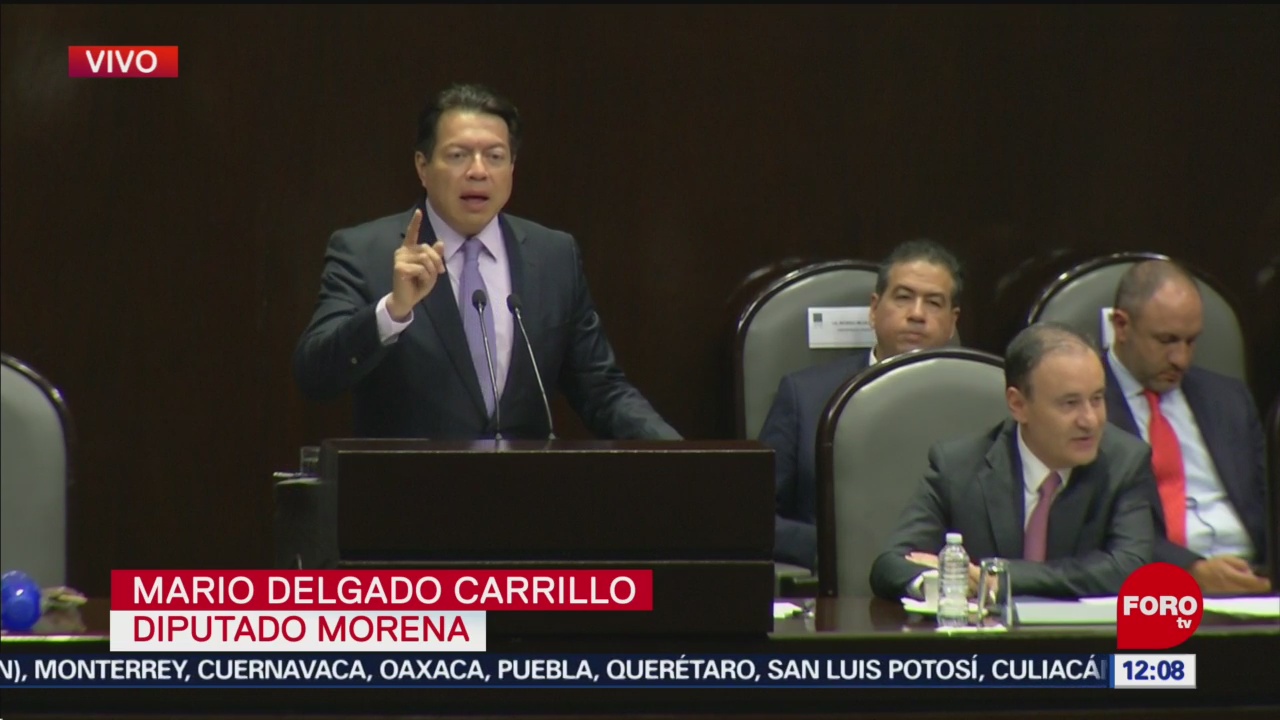Mario Delgado responde a Alfonso Durazo durante comparecencia ante diputados