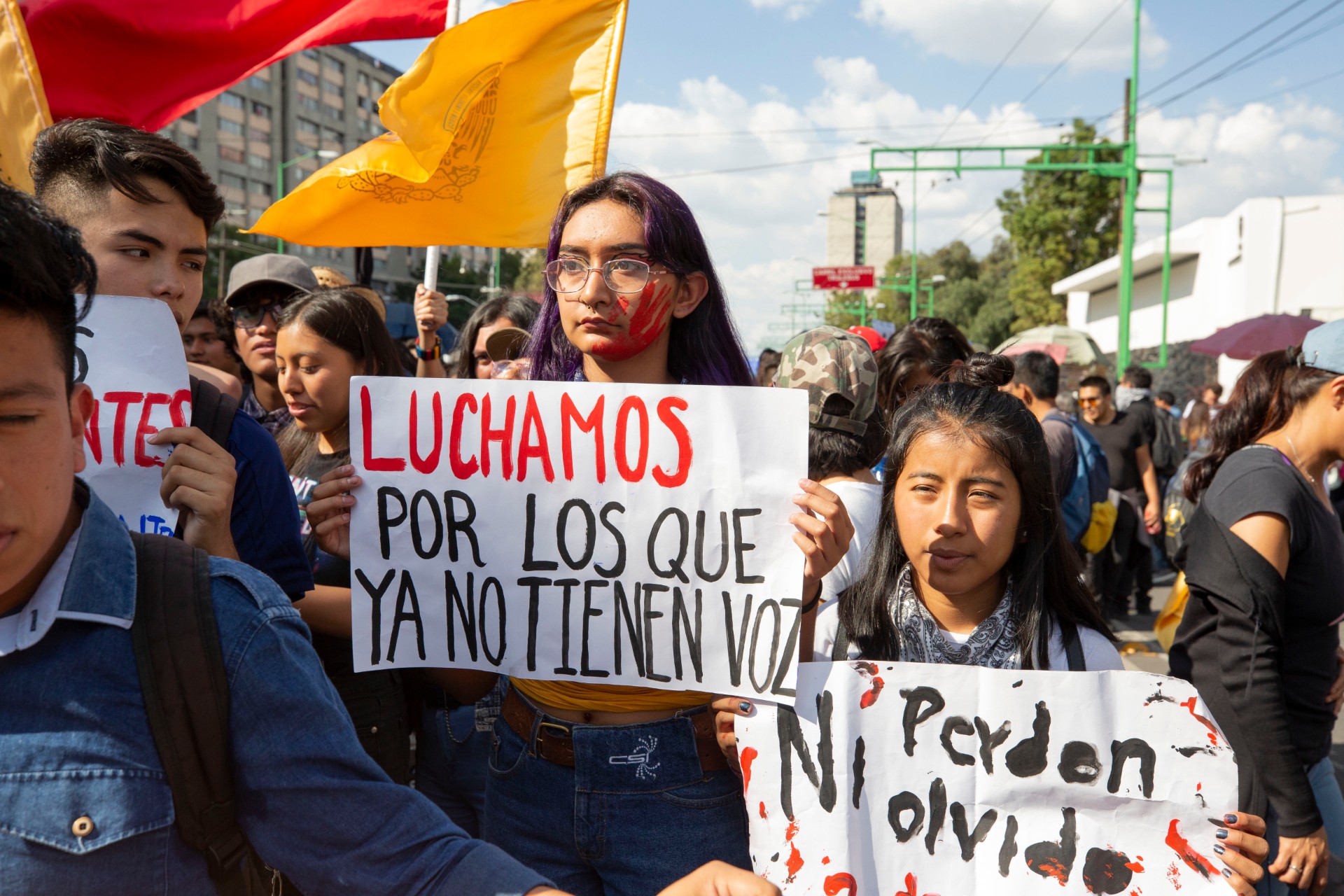 Marcha del 2 de octubre de 2019. (Noticieros Televisa/ Jacinto Torres)