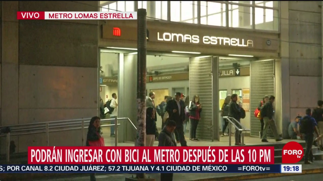 Foto: Metro Acepta Bicicletas Después 10 Noche 21 Octubre 2019