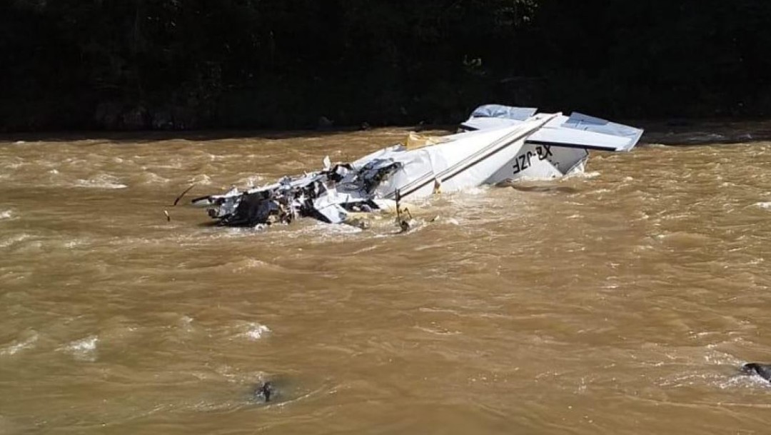 Foto: Una avioneta se desplomó en la Sierra de Villa Madero en Michoacán, el 23 de octubre de 2019 (Quadratín Michoacán)