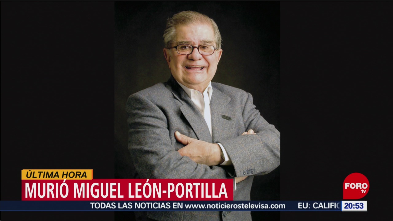 Foto: Muere Historiador Miguel León-Portilla Hoy 93 años 1 Octubre 2019