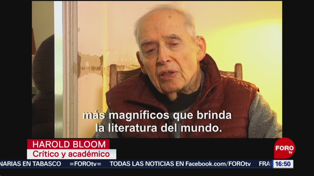 FOTO: Murió Harold Bloom 89 años