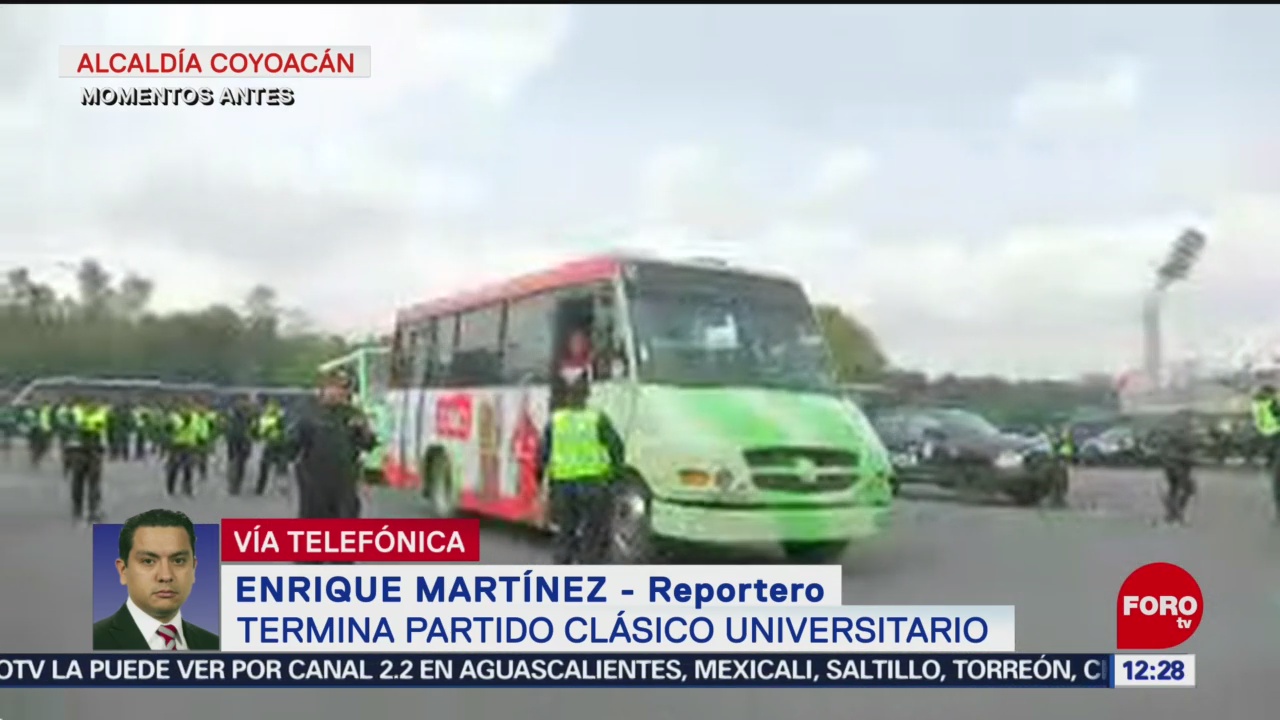 FOTO: Operativo tras partido entre Burros Blancos del IPN y Pumas CU en Ciudad Universitaria, 12 octubre 2019