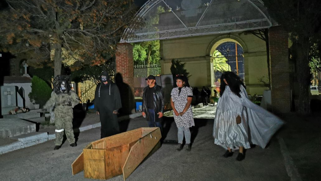 Foto: El Panteón Municipal de Pachuca, Hidalgo, abre sus puertas durante las Noches de Leyendas, 25 octubre 2019