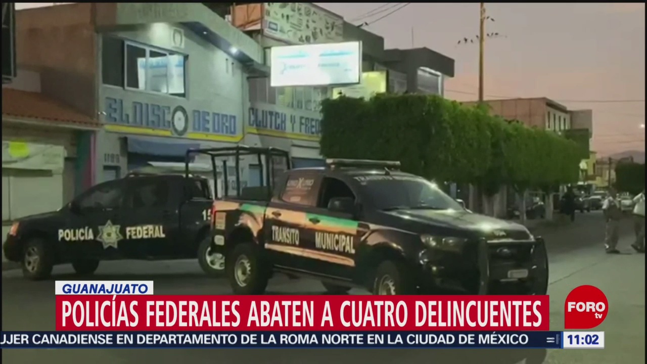 Policías federales abaten a cuatro delincuentes en Guanajuato