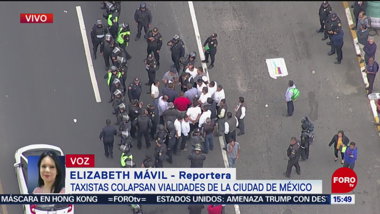 FOTO: Policías liberan carril México-Toluca,