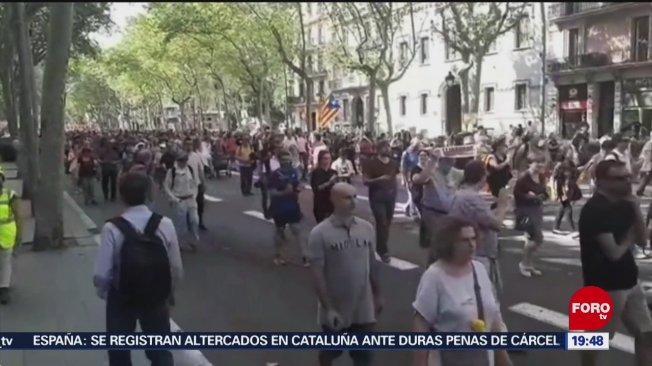 Foto: Protestan Condenas Independentistas España 14 Octubre 2019
