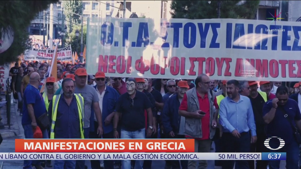 Protestan en Grecia contra reformas empresariales