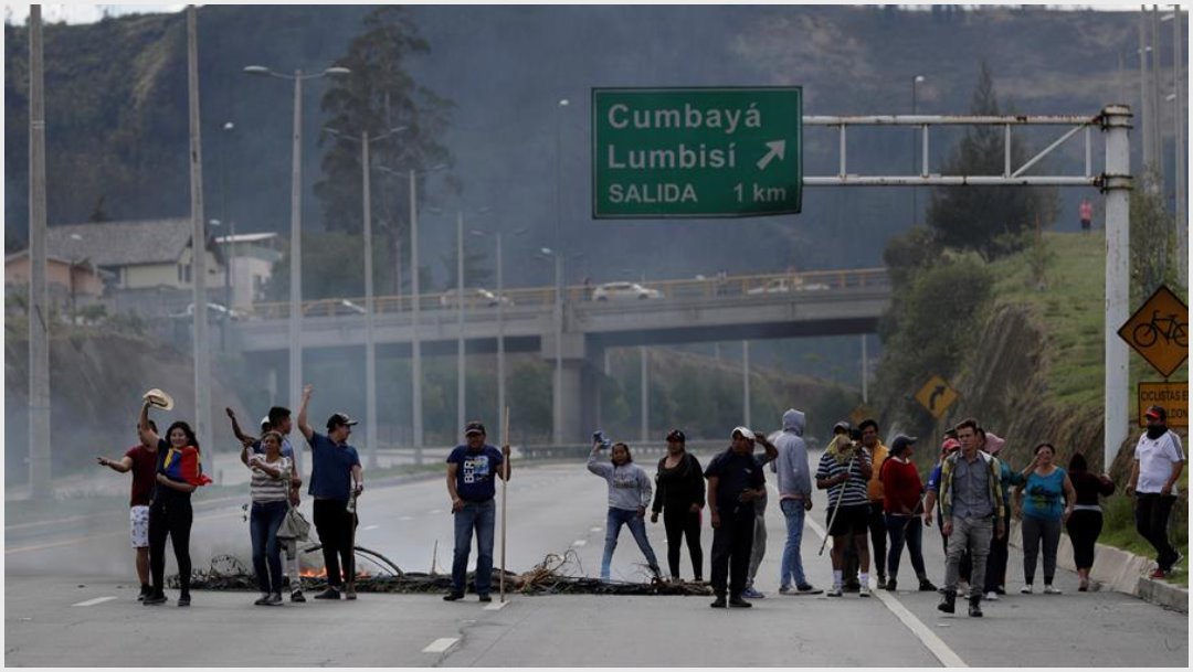 Foto: La oleada de protestas en Ecuador, liderada por el movimiento indígena con el apoyo de otras organizaciones sociales comenzó el pasado 3 de octubre, 12 d octubre de 2019 (EFE)
