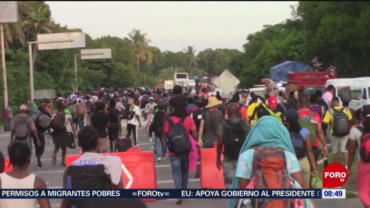Regresa caravana de migrantes a Tapachula, Chiapas