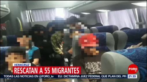 FOTO: Rescatan a 55 migrantes centroamericanos en Veracruz, 13 octubre 2019