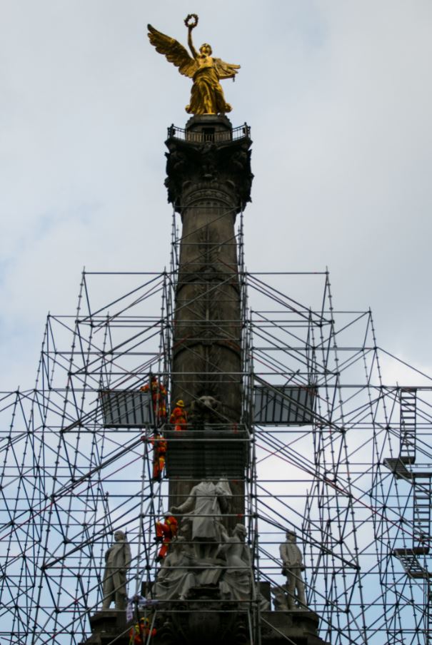 Foto Exclusiva Restauración del Ángel de la Independencia CDMX
