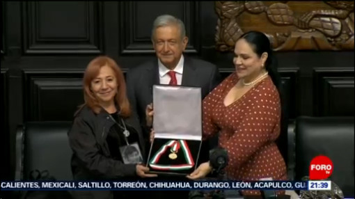Foto: Rosario Ibarra Amlo Medalla Belisario Domínguez 23 Octubre 2019