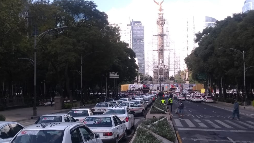FOTO Rutas de las marchas de taxistas en la Ciudad de México este 7 de octubre (S. Servín)