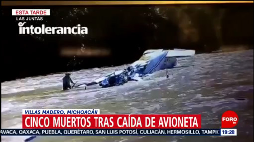 Foto: Avioneta Desploma Michoacán Hoy Cinco Muertos 23 Octubre 2019