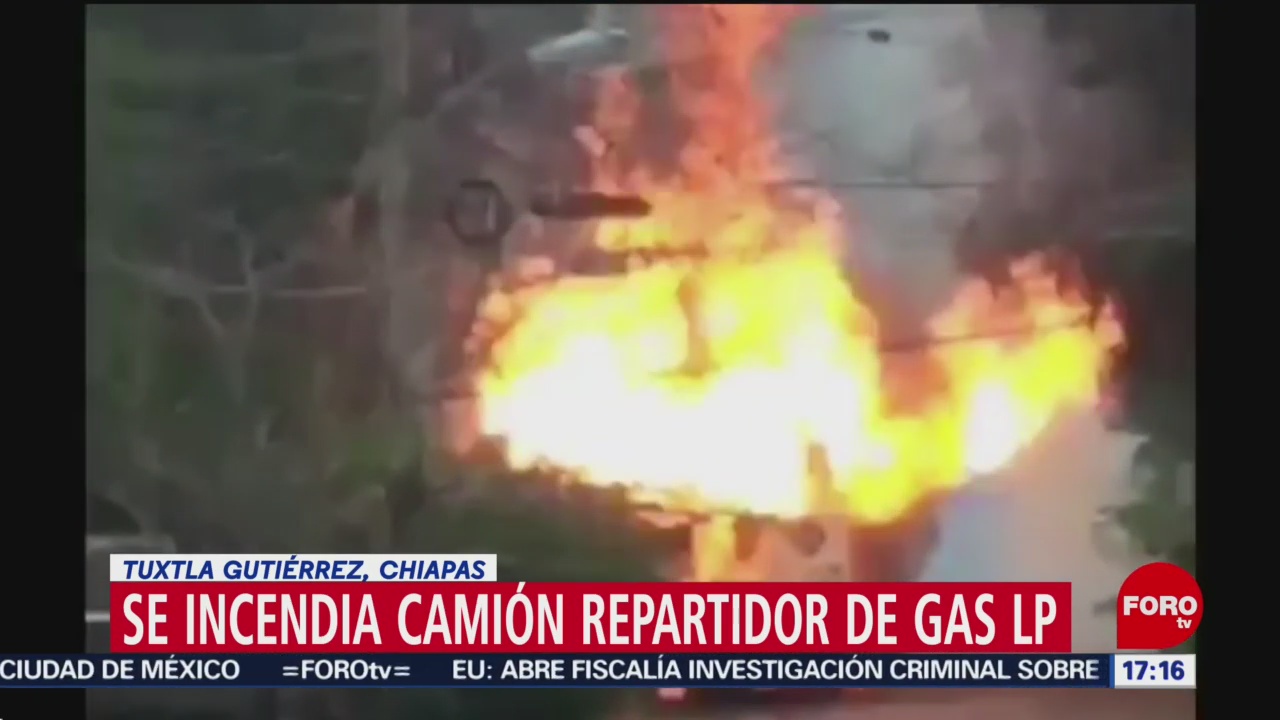 FOTO: Se incendia y explota en Chiapas pipa que transportaba Gas LP, 26 octubre 2019