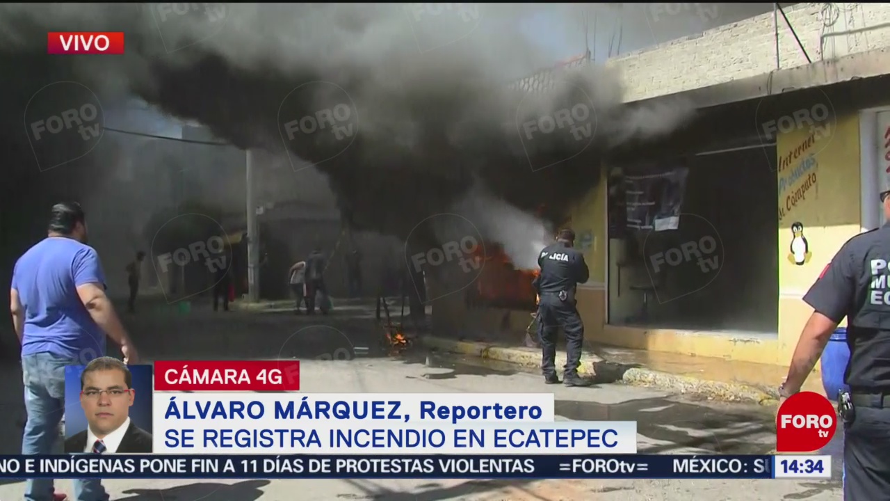 FOTO: Incendio tlapalería Ecatepec Estado México,