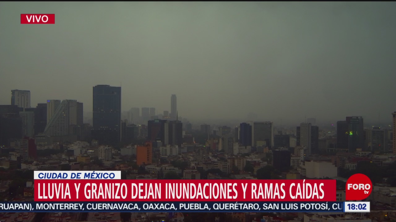 FOTO: Se registran lluvias y granizo en la Ciudad de México, 27 octubre 2019