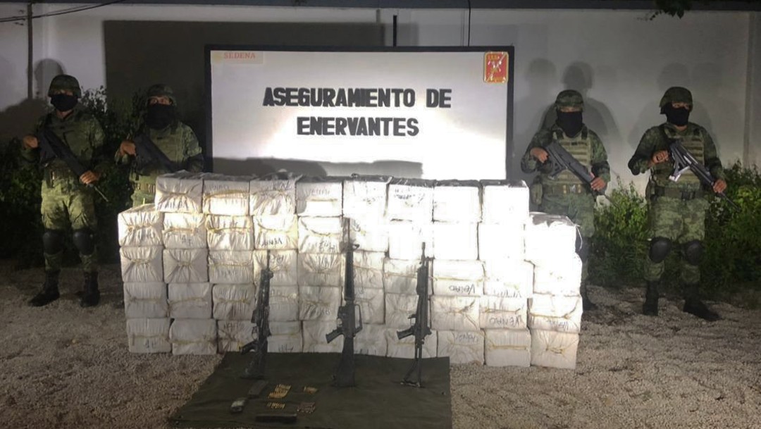 Decomisan una tonelada de cocaína, en Quintana Roo