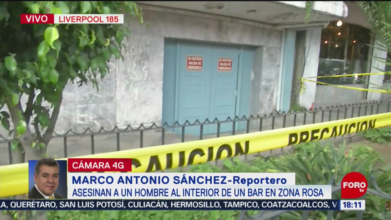 FOTO: Siguen investigaciones tras asesinato de hombre en bar de la Zona Rosa, 13 octubre 2019