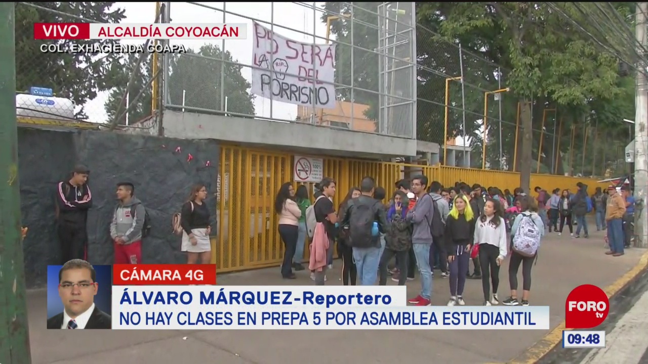 Suspenden clases en la Prepa 5 de la UNAM