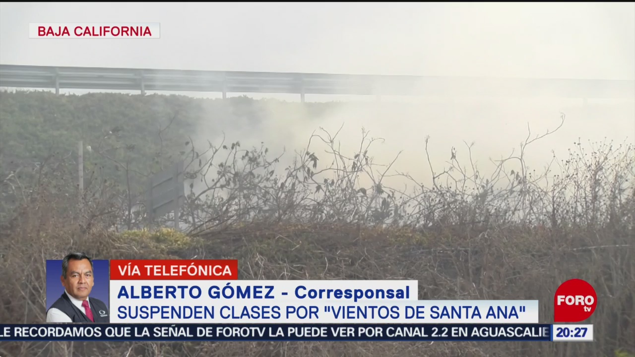 Foto: Suspenden Clases Por Vientos De Santa Ana Baja California 30 Octubre 2019