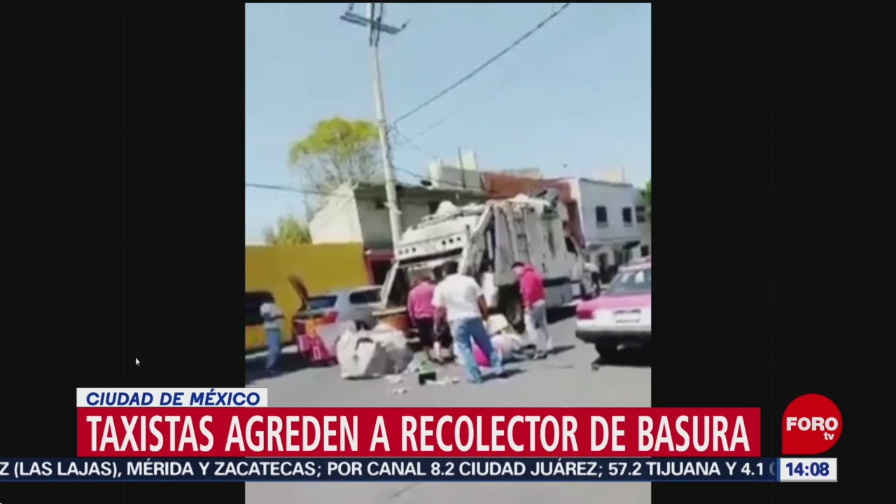 FOTO: Taxistas golpean a recolector de basura en la Miguel Hidalgo, 13 octubre 2019