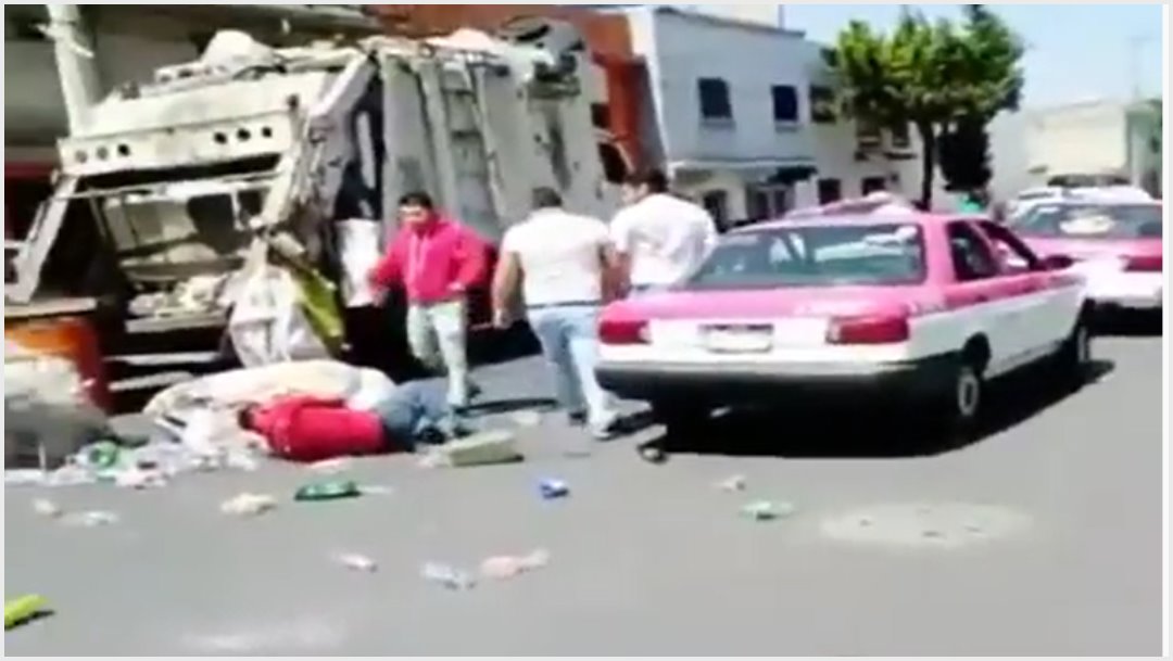 Video: Taxistas golpean a recolector de basura en la Ciudad de México