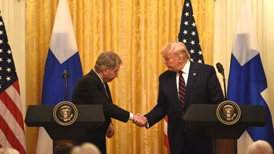 El presidente de Estados Unidos, Donald Trump, y su homólogo de Finlandia, Sauli Niinistö.