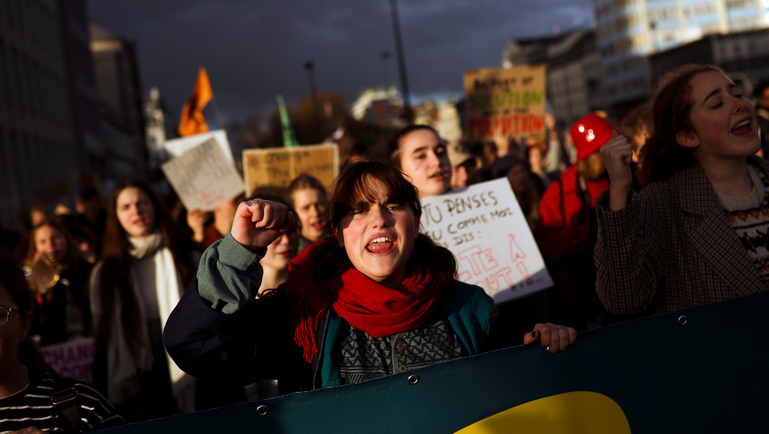 Foto: Protestan en todo el mundo contra el cambio climático, 29 de noviembre de 2019 (AP)