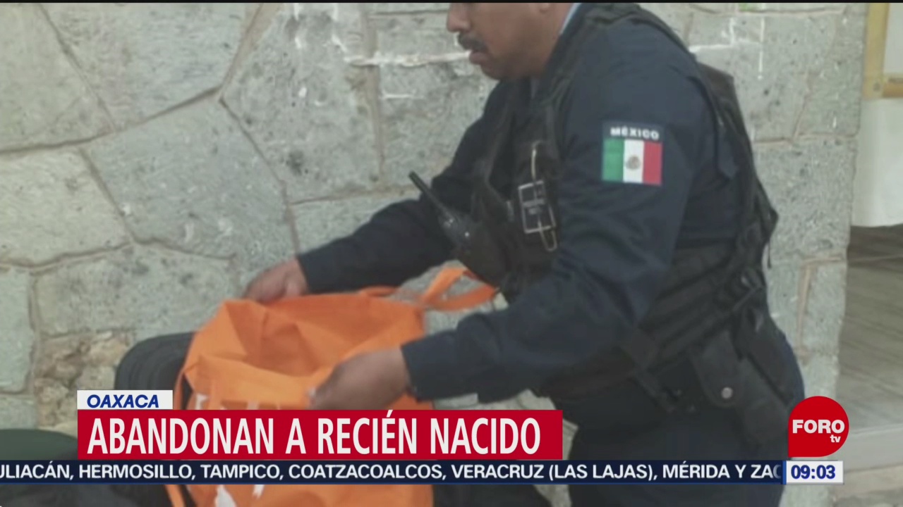 FOTO: Abandonan a bebé recién nacido en Oaxaca, 17 noviembre 2019
