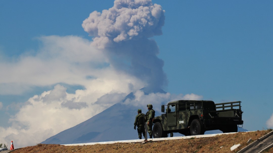 Alistan simulacro de evacuación por contingencia volcánica del Popocatépetl en Puebla
