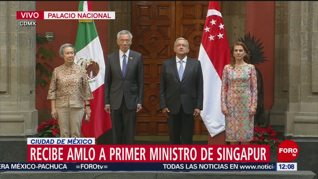 Foto: AMLO recibe primer ministro Singapur Palacio Nacional