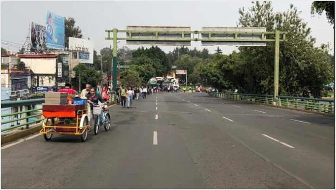 Imagen: Manifestantes se dirigirían a Vaqueritos para exigir apoyo de autoridades tras desaparición de bebé, 23 de noviembre de 2019 (Twitter)
