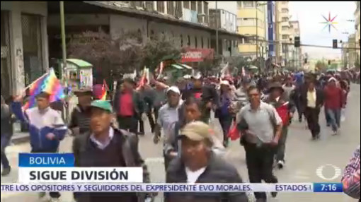Bolivia se encuentra fragmentada tras renuncia de Evo Morales