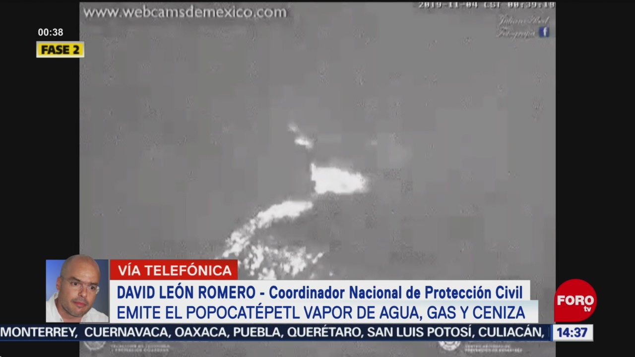 FOTO: Caída ceniza emisiones volcán Popocatépetl,