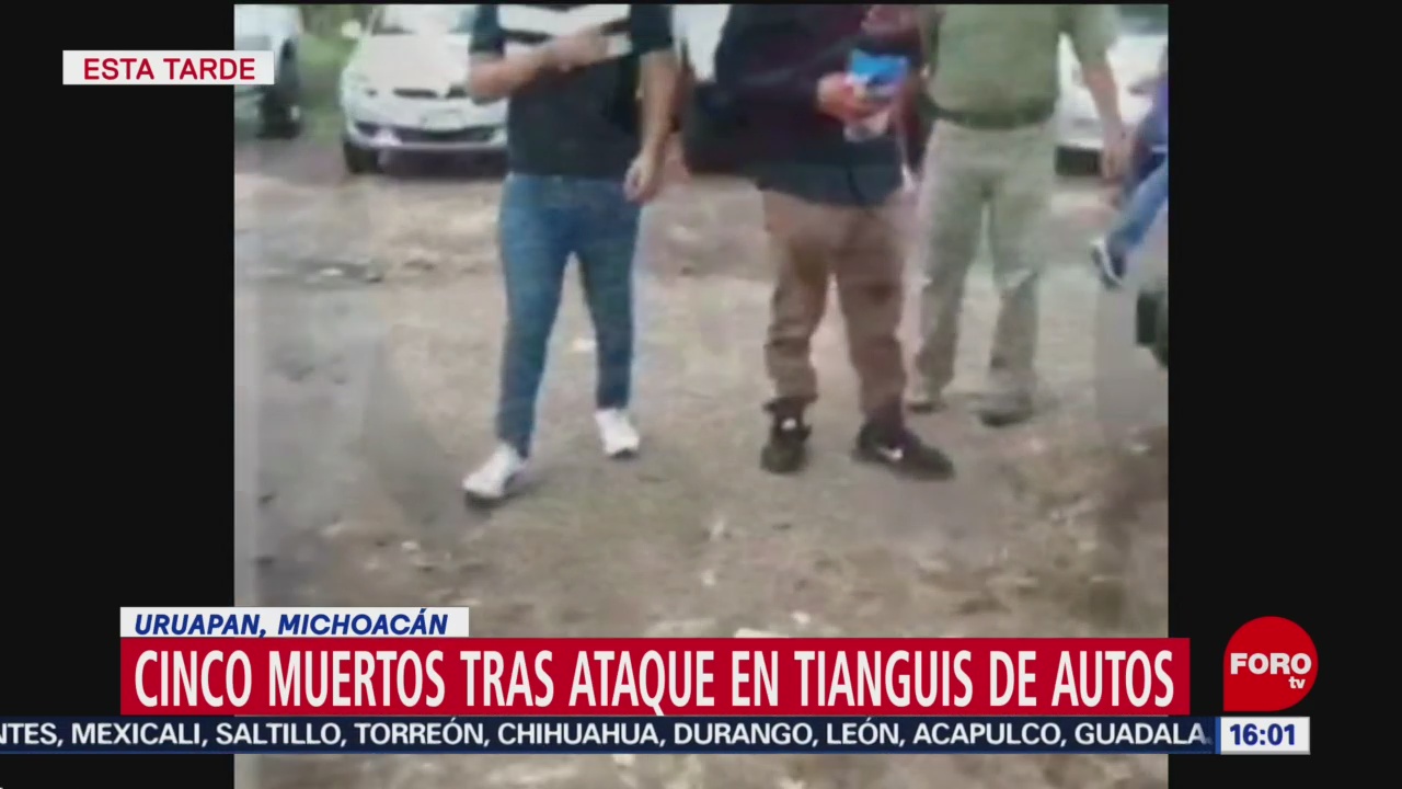 Cinco muertos tras ataque a tianguis de autos de Michoacán