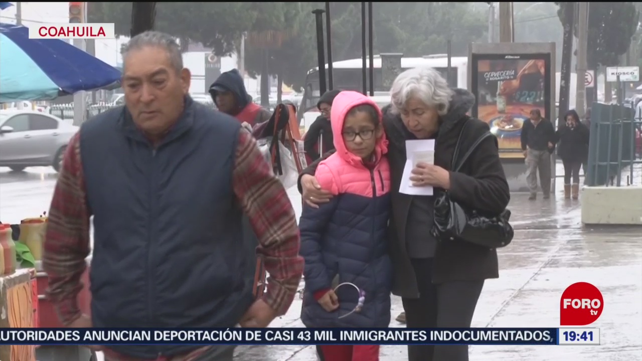 Coahuila registra temperaturas congelantes